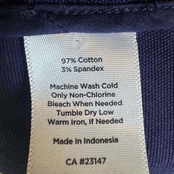 Talbots Utility Military Jacket Coat 16W Blue Canvas Gold Buttons Preppy Capsule - Picture 7 of 7